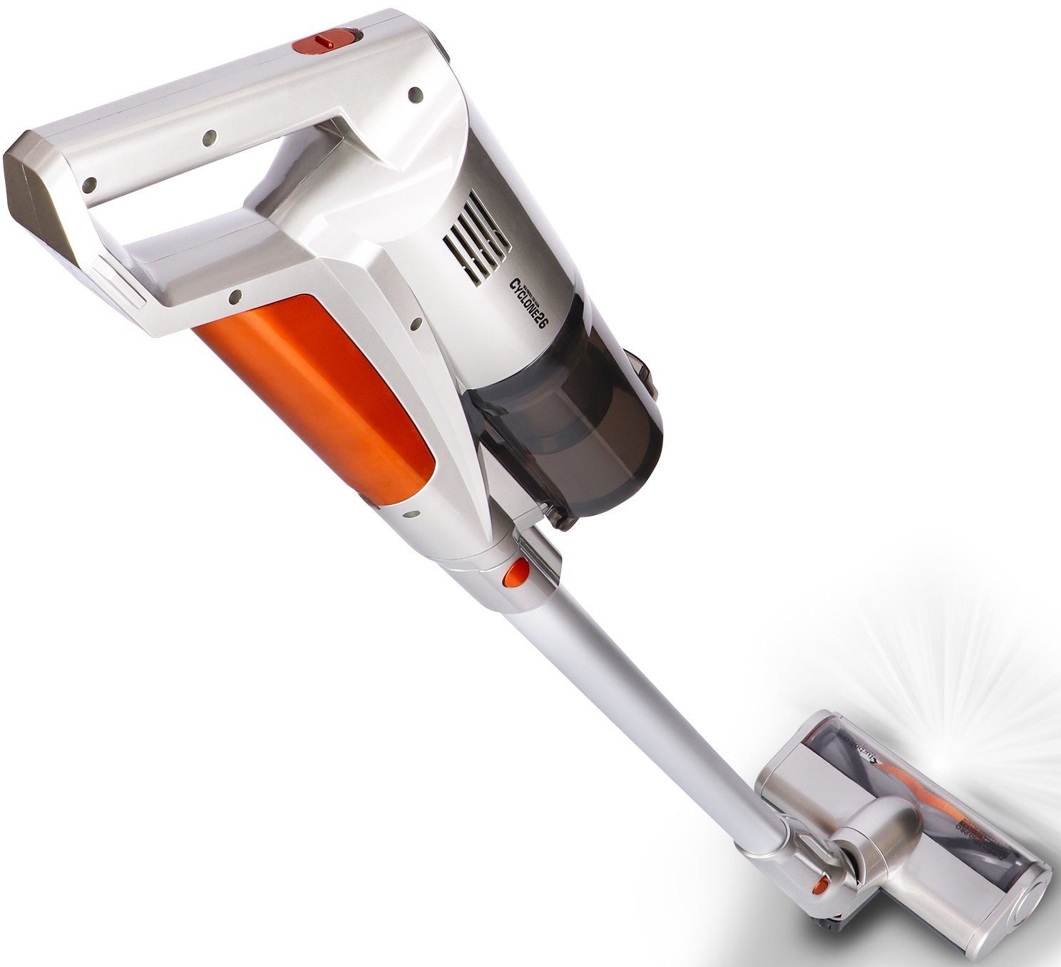 Akku-Hand-und Stielstaubsauger 2in1 Handstaubsauger in silber/orange