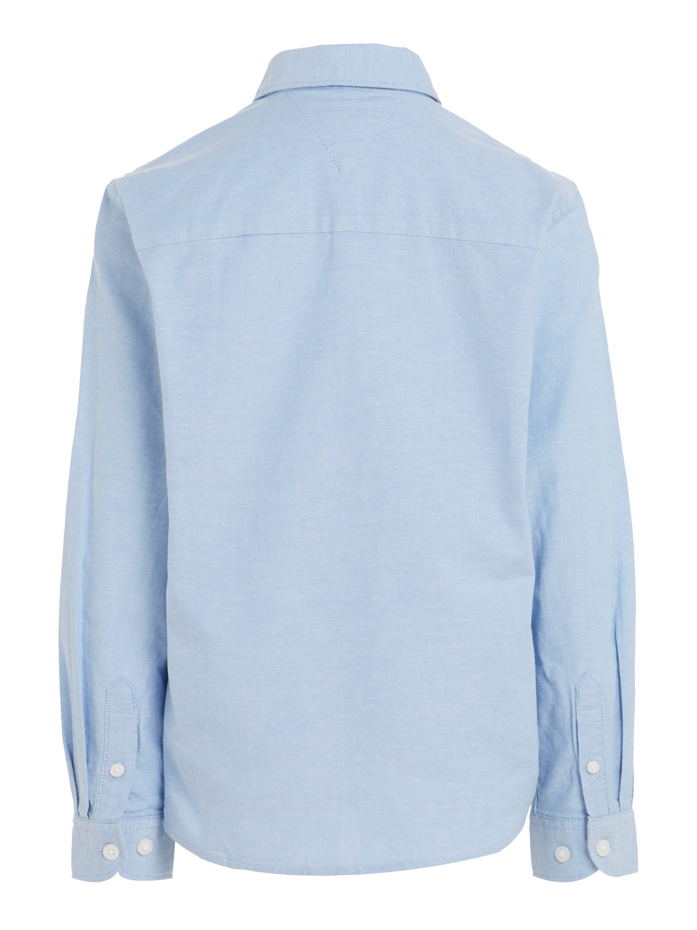 Tommy Hilfiger Langarmhemd BOYS STRETCH OXFORD SHIRT L/S Kinder bis 16 Jahre, Button-down-Kragen, Langarm, Logo-Flag