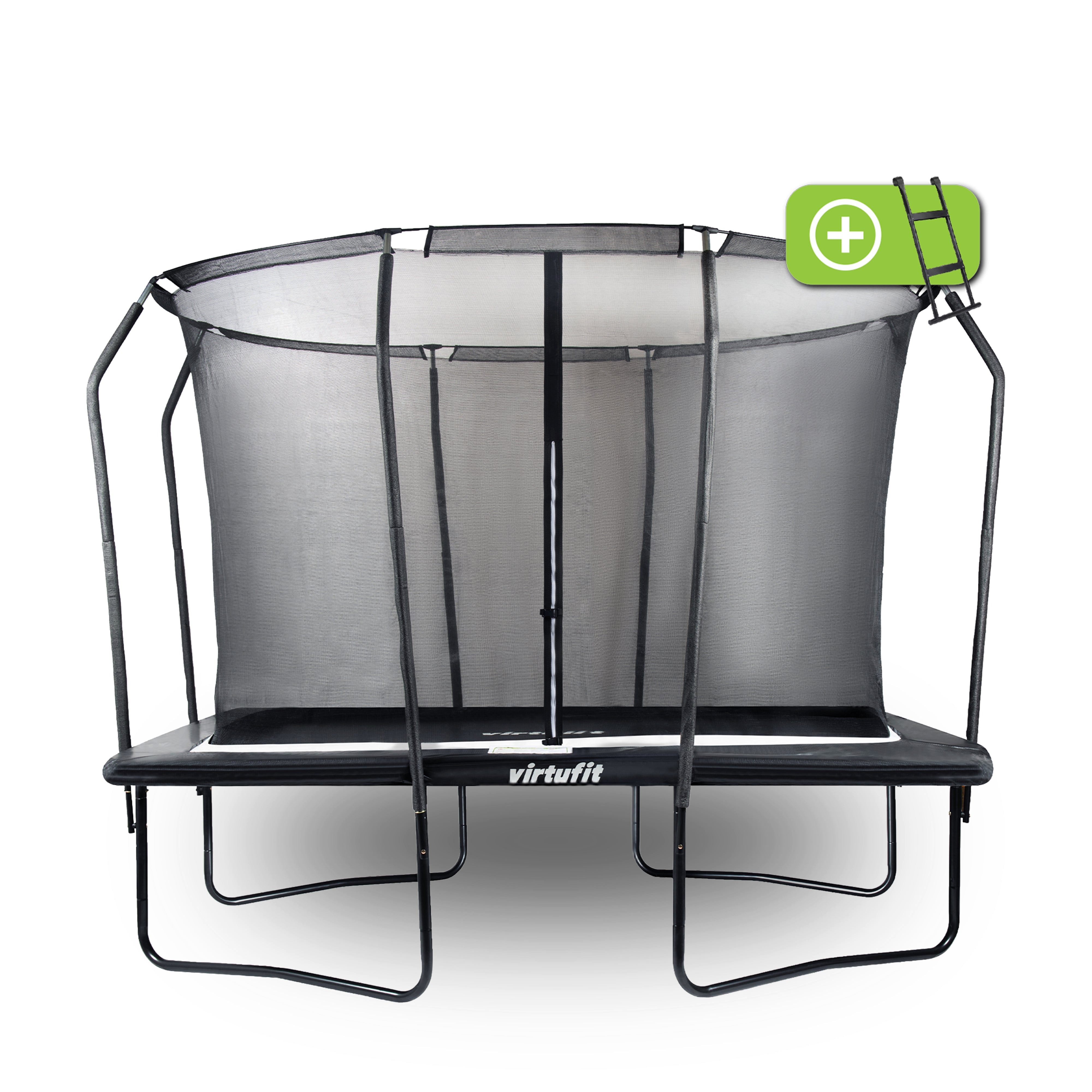 VirtuFit Gartentrampolin VirtuFit Premium Rechteck-Trampolin mit Sicherheitsnetz - 213 x 305 cm