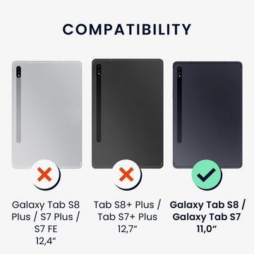kwmobile Tablet-Hülle Hülle für Samsung Galaxy Tab S8 / Galaxy Tab S7, Slim Tablet Cover Case Schutzhülle mit Ständer