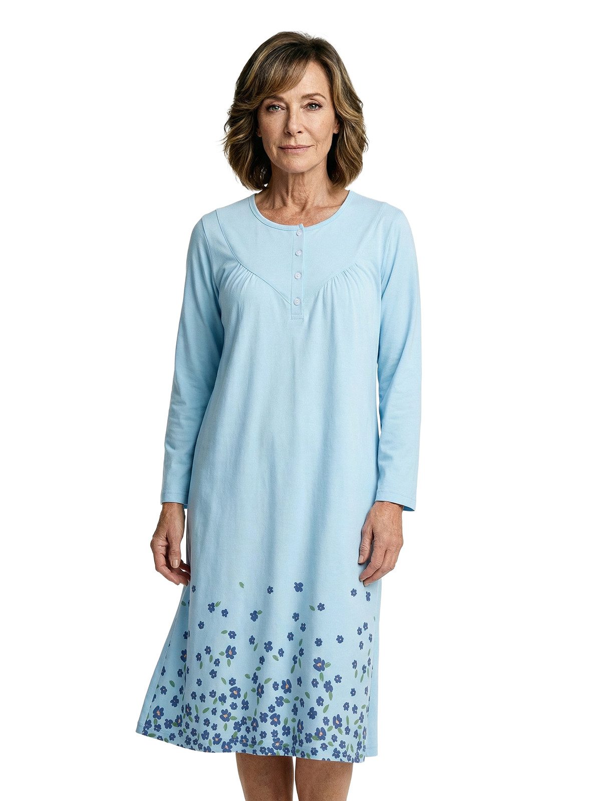 zeitlos Nachthemd Nachthemd Langarm - Romy Blumen