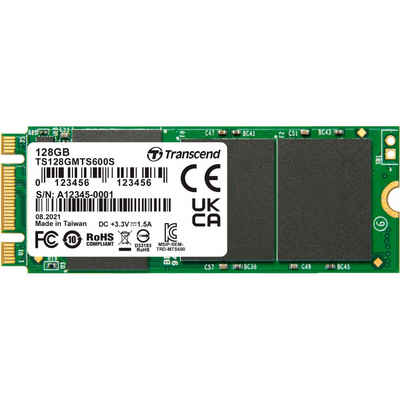 Transcend M.2 SSD 600S 128 GB SSD-Festplatte (128 GB) Steckkarte"