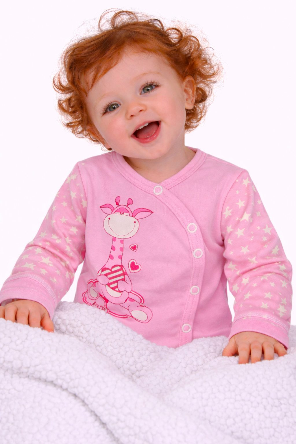 La Bortini Wickelbody Baby Body Langarmbody mit Kratzschutz in Rosa