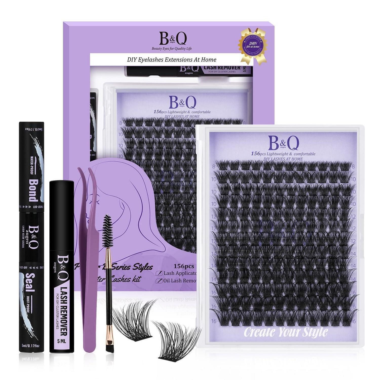 LuxusKollektion Bandwimpern Lash Extension Set 156 PCS Mix 8-16mm
