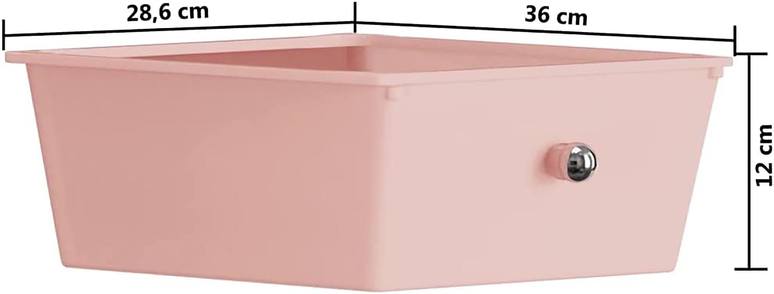 Aufbewahrungswagen aus Mobiler Servierwagen 4 Schubladen mit DOTMALL rosafarbenem