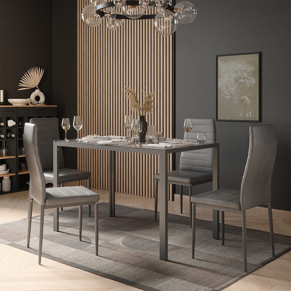 Vicco Esstisch Grand, Grau/Grau, 120 x 70 cm