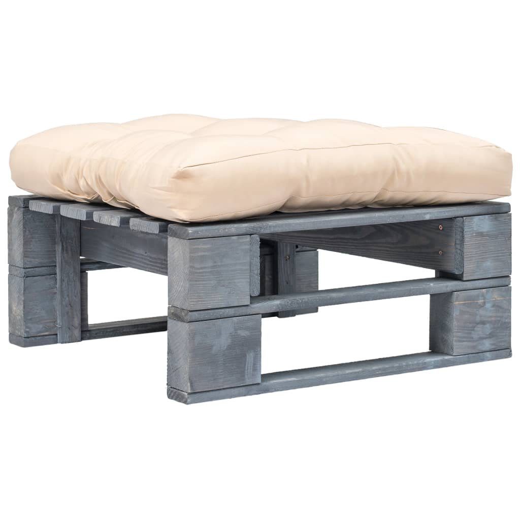 vidaXL Hocker Outdoor-Ottomane Paletten mit Kissen günstig online kaufen