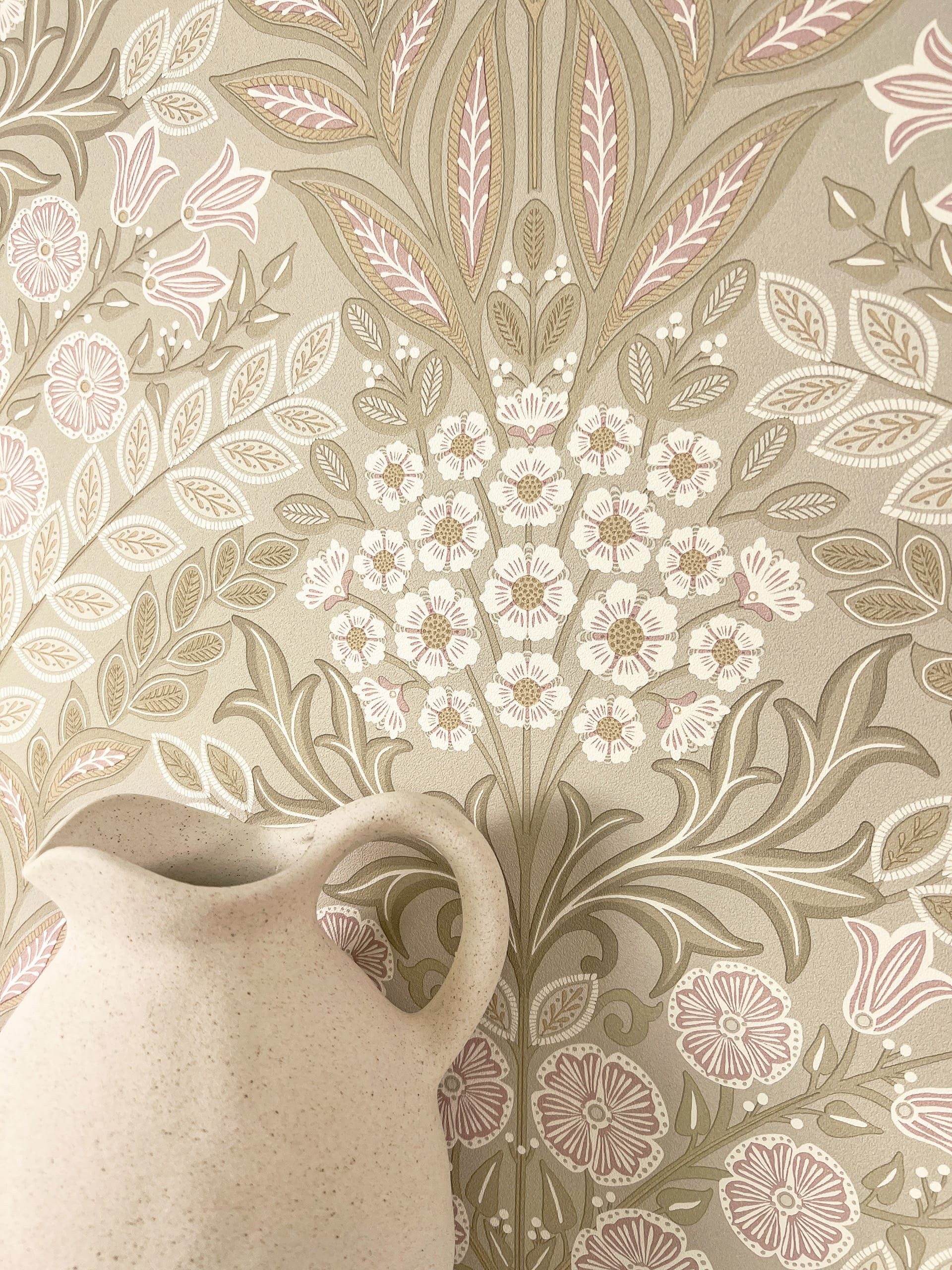 Newroom Vliestapete, Beige Tapete Floral Blumen günstig online kaufen