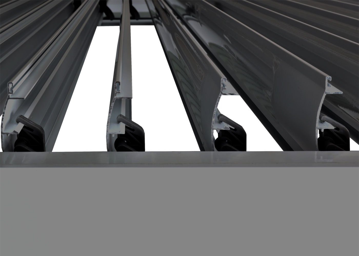 MCW Terrassendach Pergola 3x3m oder 3x4m Terassenvordach mit Rollos Lamellen anthrazit, Bedachung Lamellendach