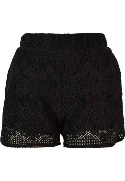 URBAN CLASSICS Stoffhose Urban Classics Damen Ladies Crochet Lace Resort Shorts (1-tlg)