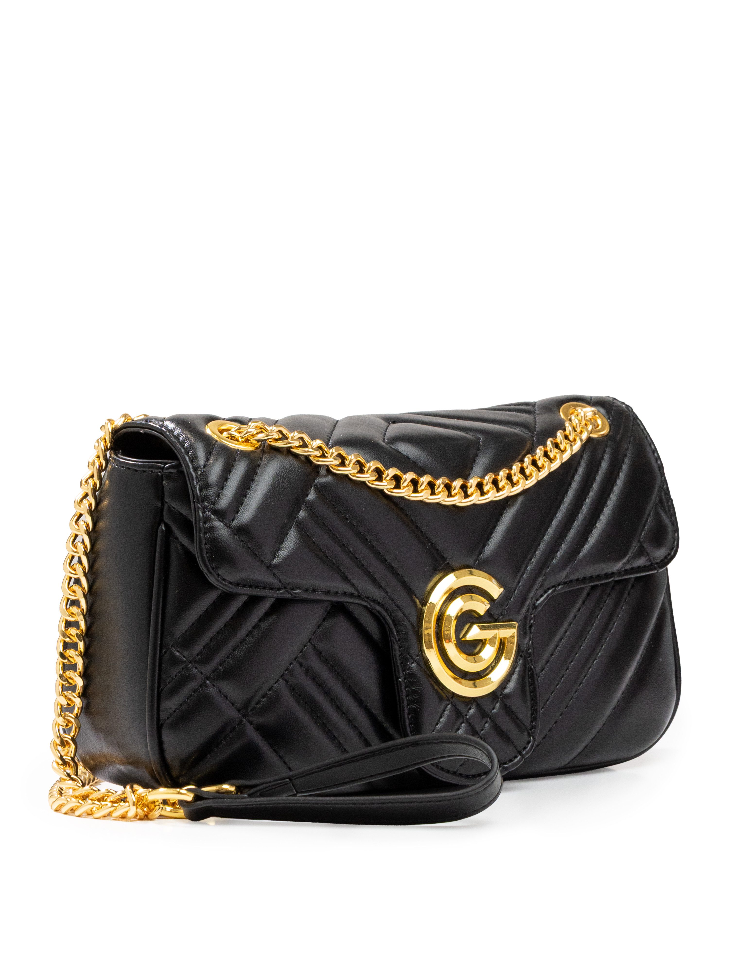 GABRIELLA G By Gabriella Gucci Umhängetasche CINDY, Damen Umhängetasche, Handtasche, Tragetasche mit Logoverzierung