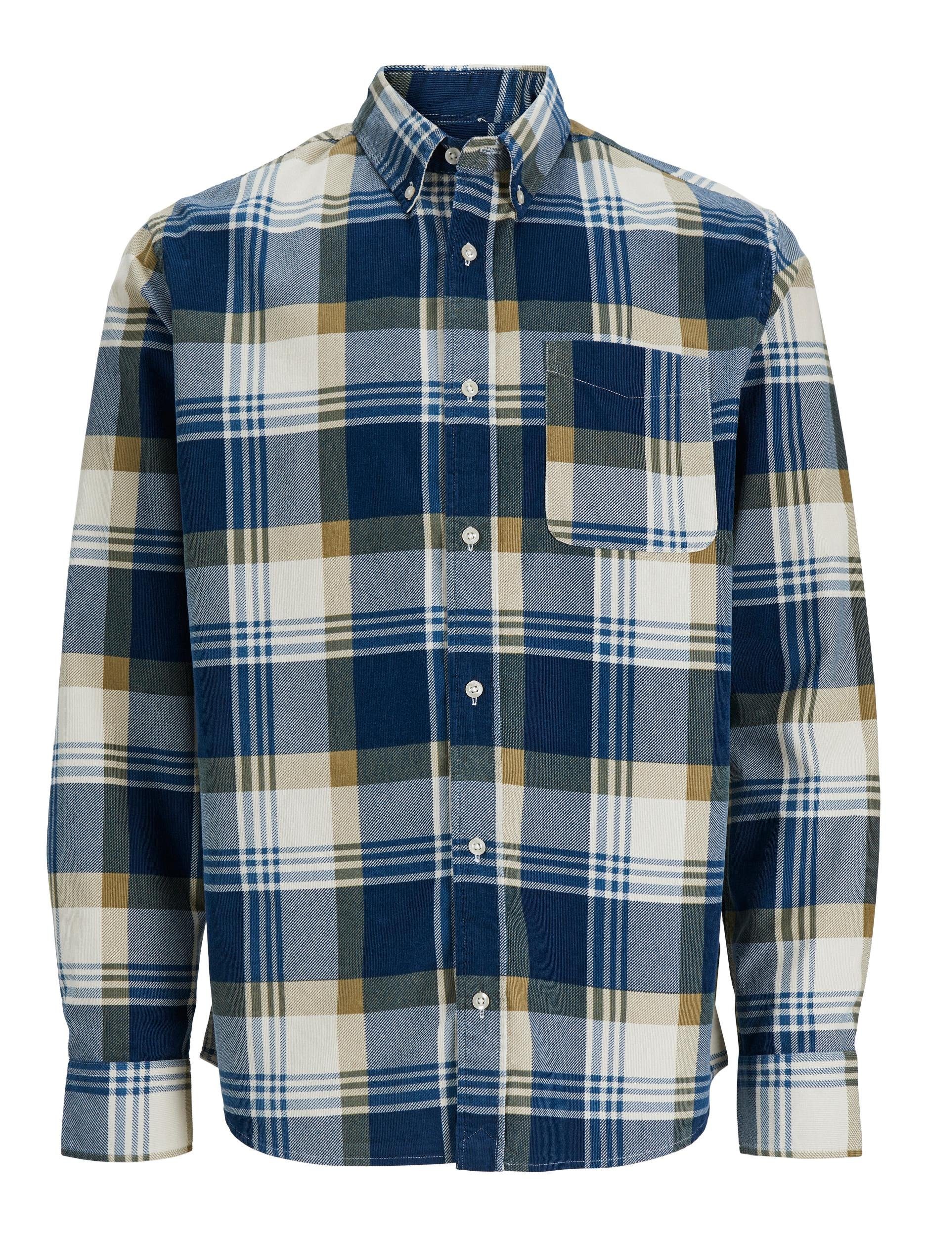 Jack CORD & CH SHIRT X-MAS L/S FIT JPRBLUBROOK Jones T-Shirt Titan/COMFORT