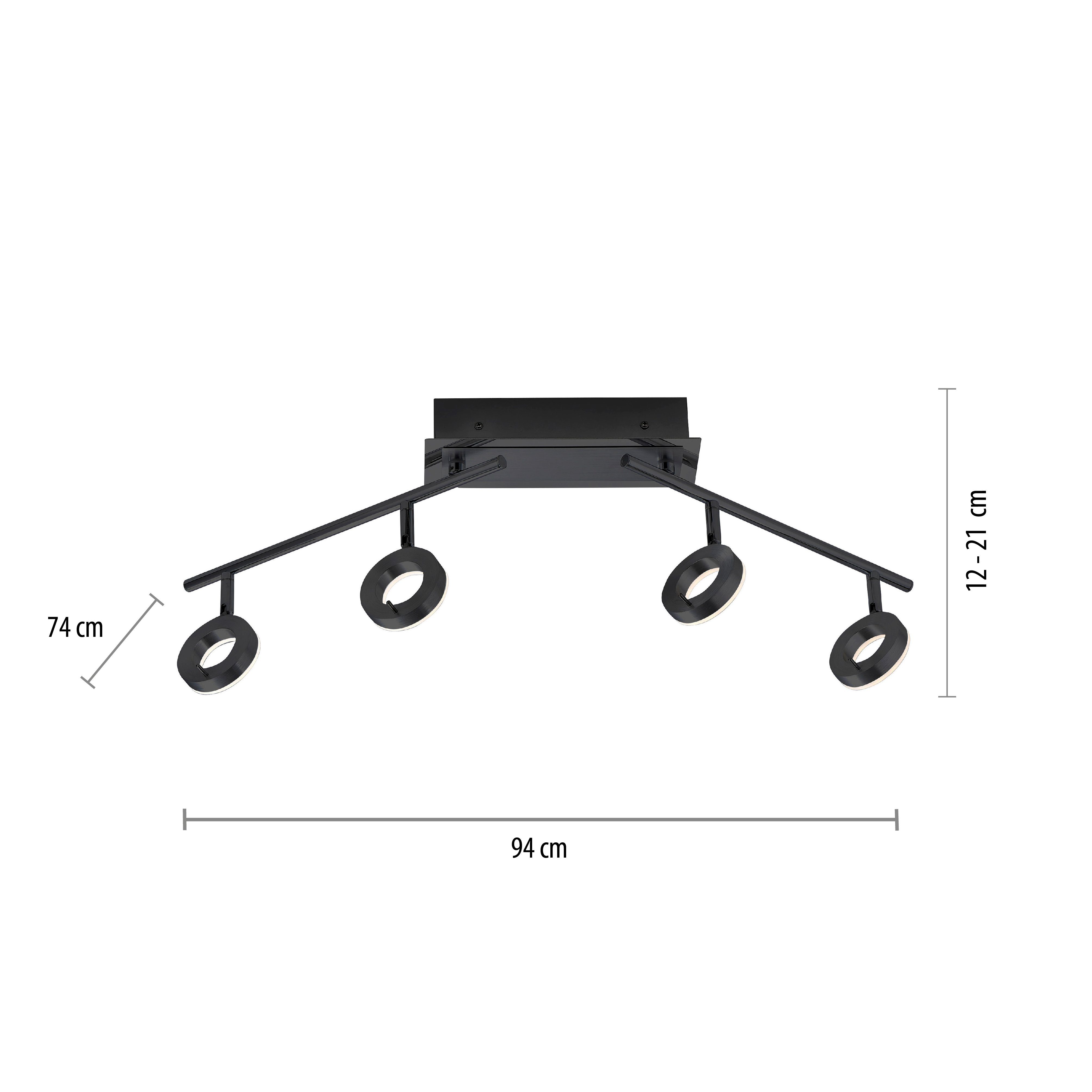 Paul Neuhaus Deckenleuchte IP44 IP44, LED, fest SILEDA, LED Warmweiß, integriert