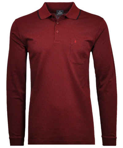 RAGMAN Langarm-Poloshirt »Poloshirt langarm Jacquard Muster« (1-tlg)