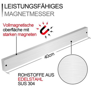 Randaco Wand-Magnet Messer-Leiste Messerhalter Wand-Magnet Messerblock Edelstahl mit 3M Klebeband 40cm