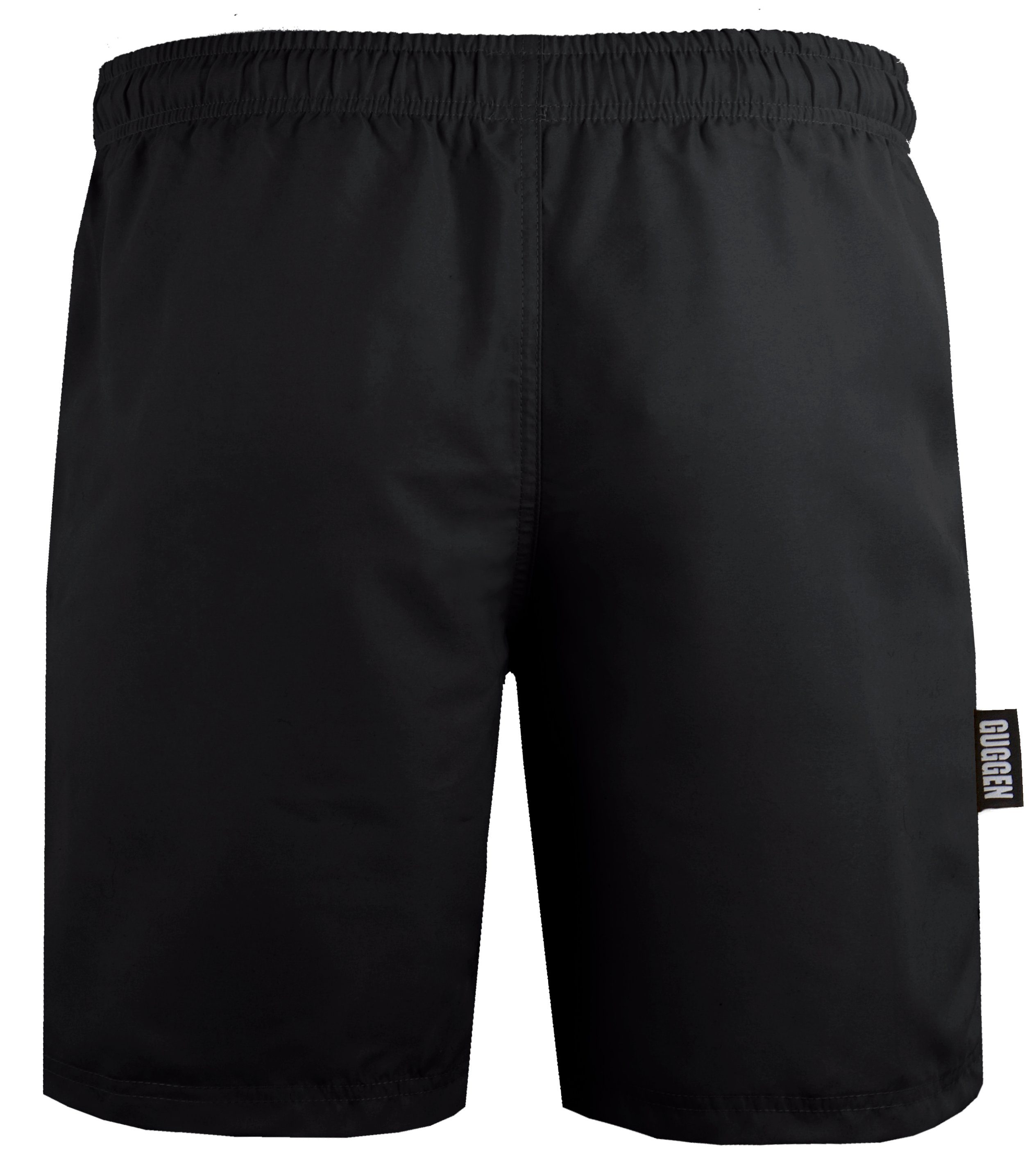 GUGGEN Mountain Badehose Badeshorts Badehose Herren Boardshorts Beachshort Strandhose 1603 Schnelltrocknende Badeshorts mit Kordelzug Palmen Schwarz Weiss Muster
