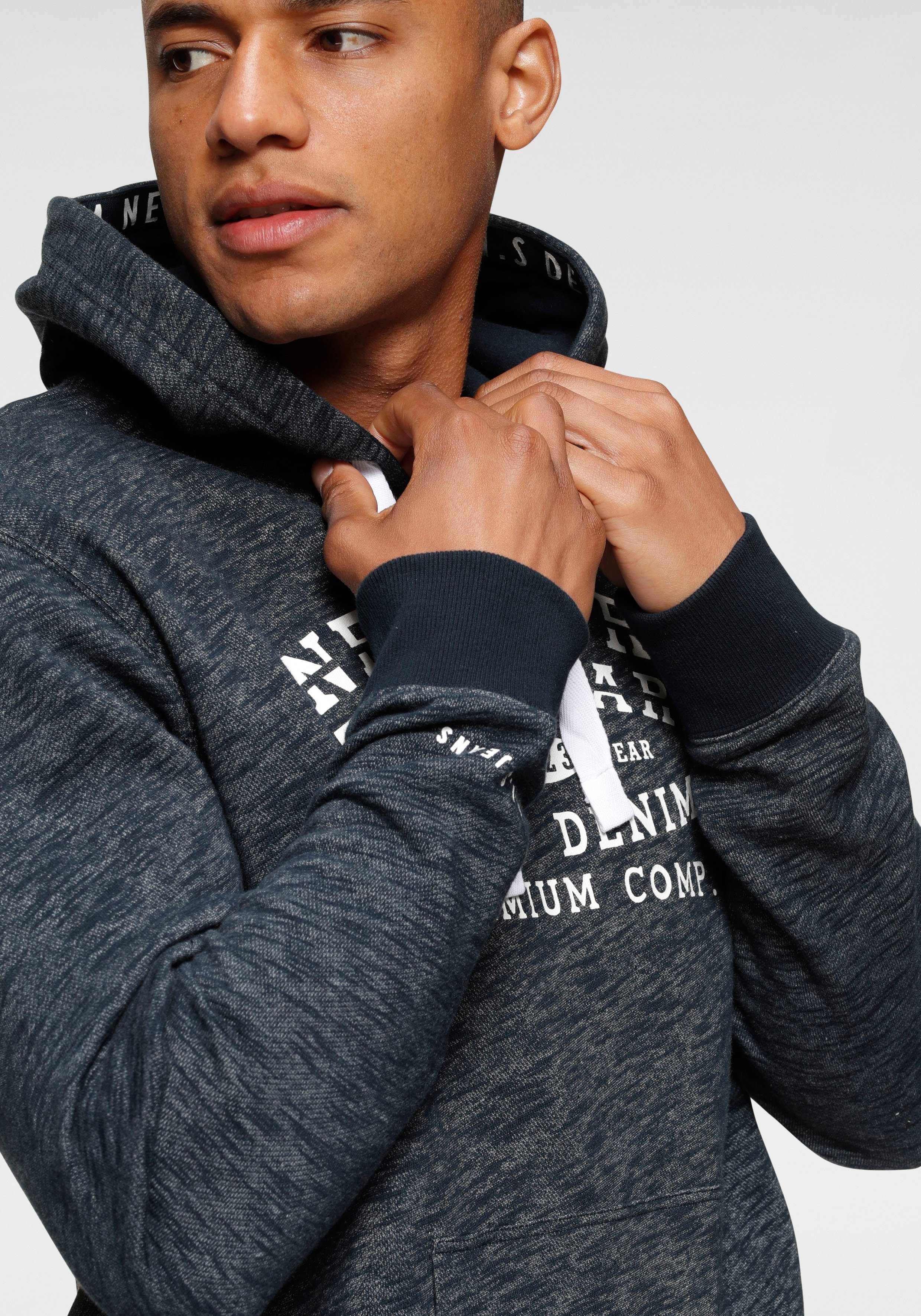 H.I.S Kapuzensweatshirt Langarm, lockere Passform, mit Print, Kapuze