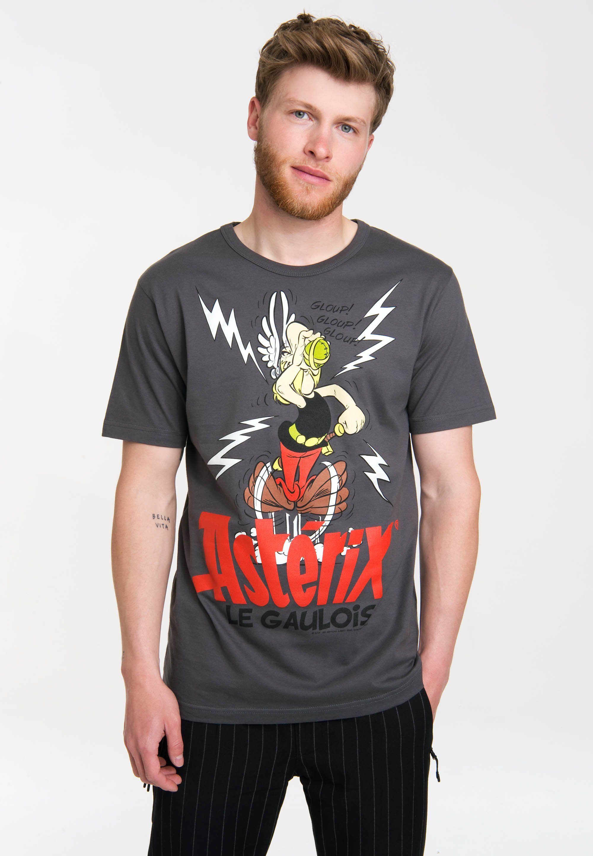 - Retro-Print Asterix LOGOSHIRT mit Der T-Shirt Gallier