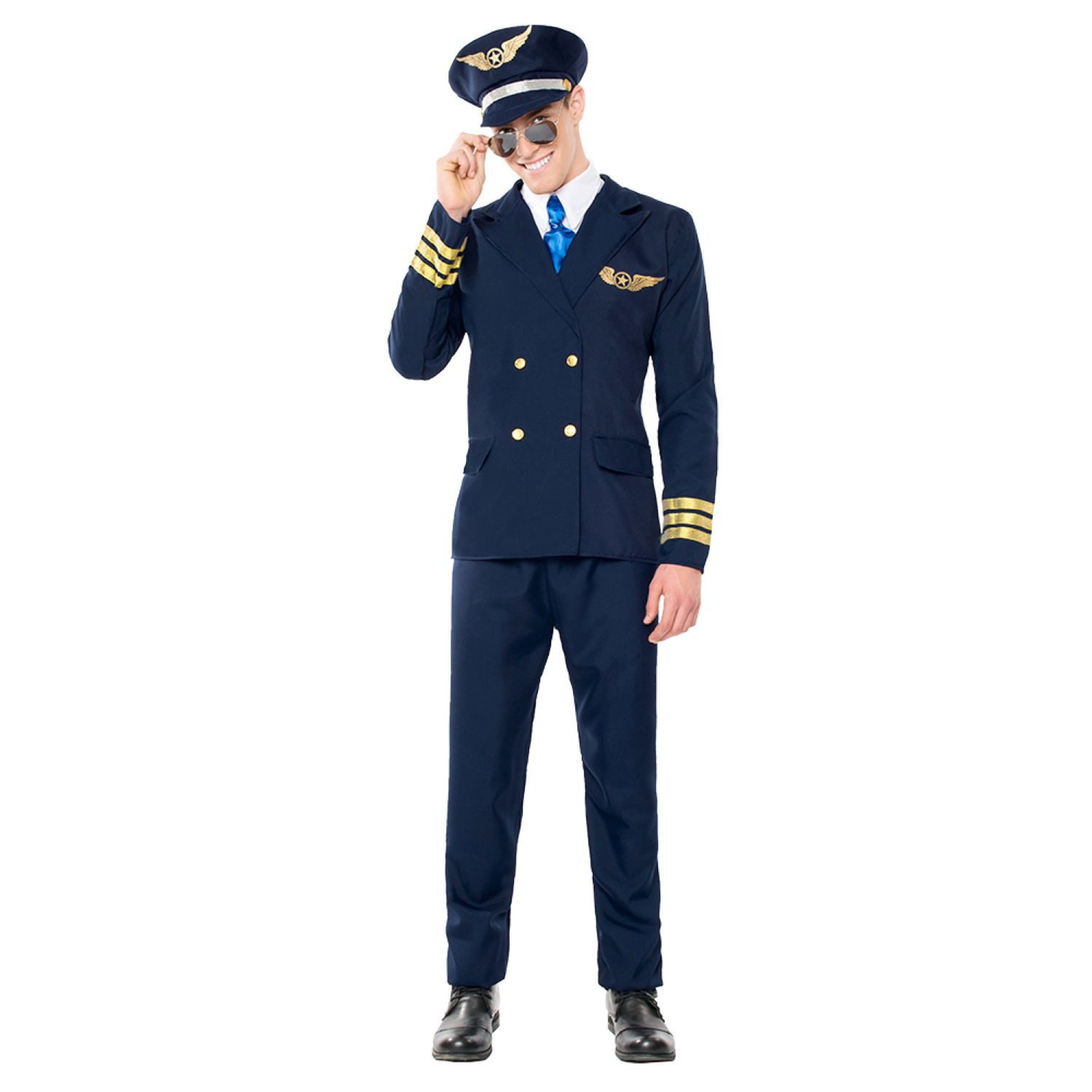 Kostüm Kostüm Pilot Orville für Herren, Hose, Hemd, Jack
