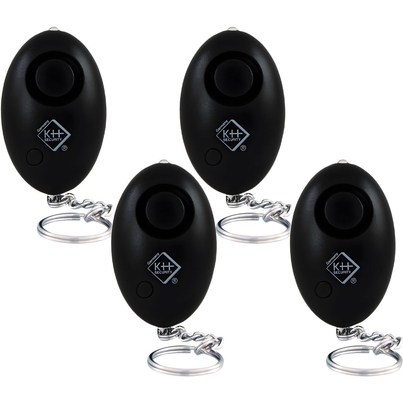 KH Security Personenalarm 120 dB Taschenalarm LED Taschenlampe Schlüsselanhänger Alarmsirene (Batteriebetrieb, Sirene & Optisches Signal (LED)