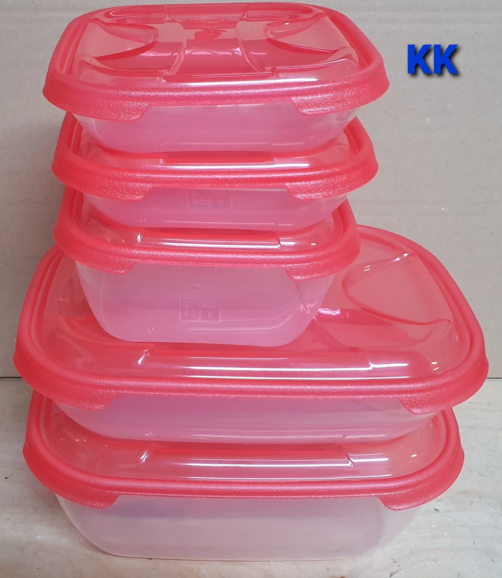 KK Frischhaltedose 5-teilig Frischhaltedosen Vorratsdosen rot Tontarelli Set