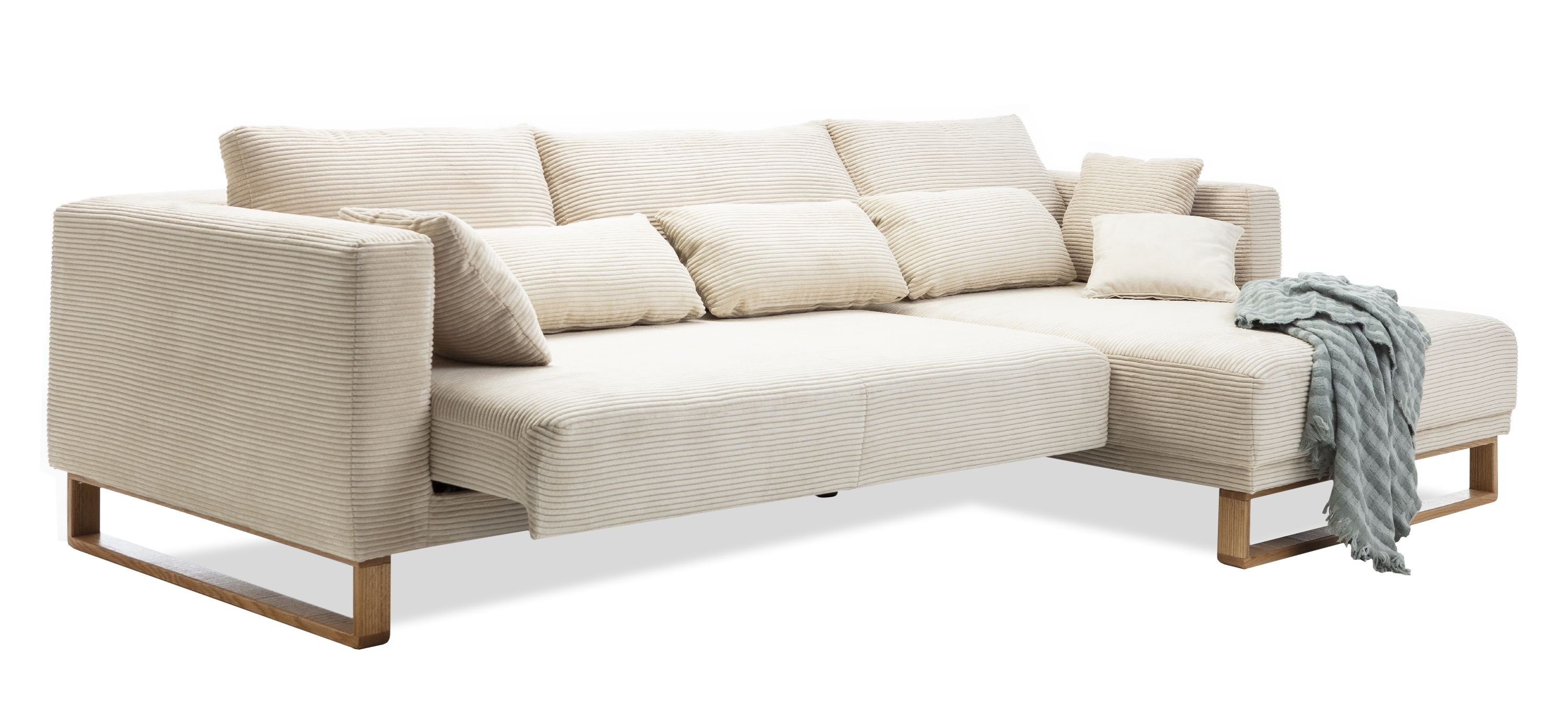 SANSIBAR LIVING Schlafsofa Verwandlungsecke SANSIBAR FRIESLAND BHT 293x67x187 cm beige