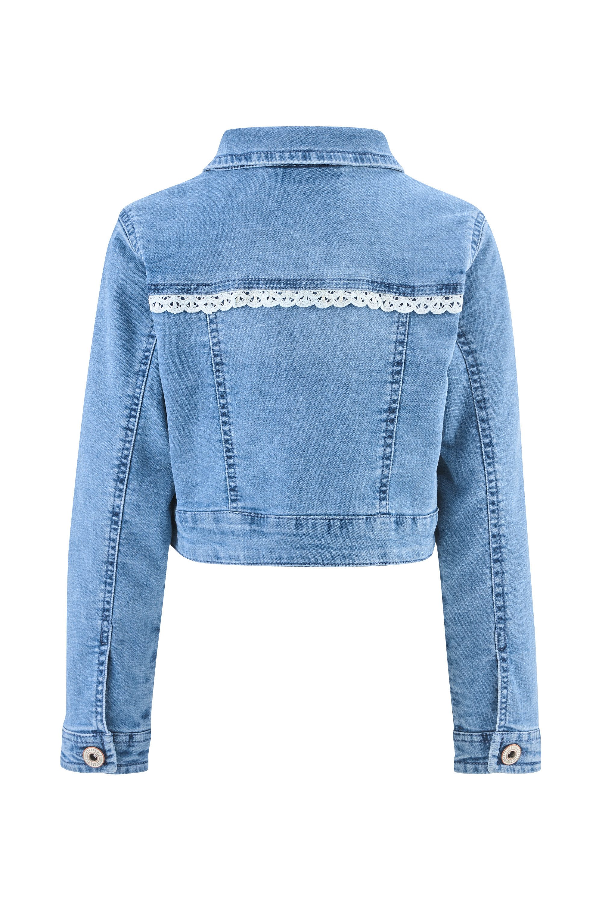 happy girls Jeansjacke mit tollen Blütenstickereien