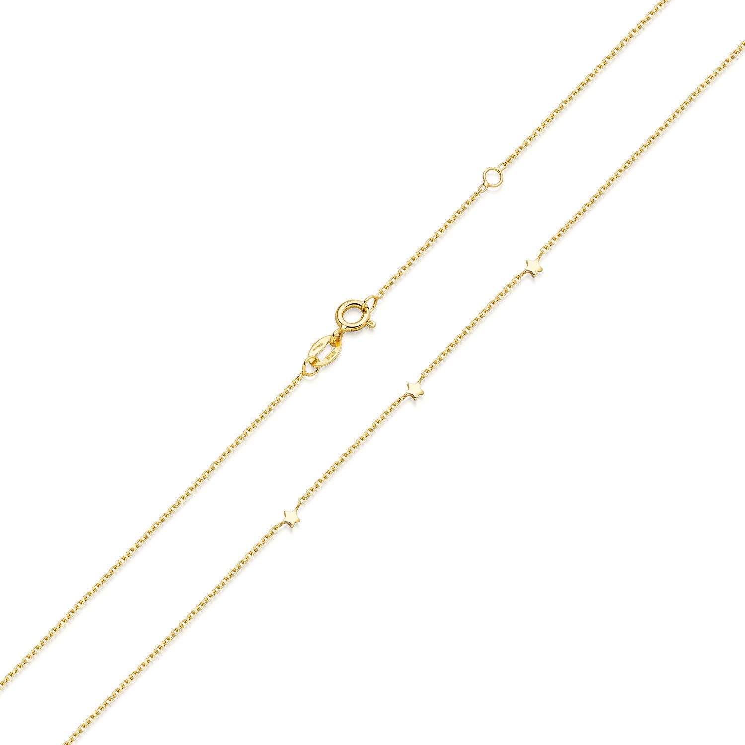 Collierkettchen Damen Gelbgold Sterne / Sternchen 42-45cm CO-30
