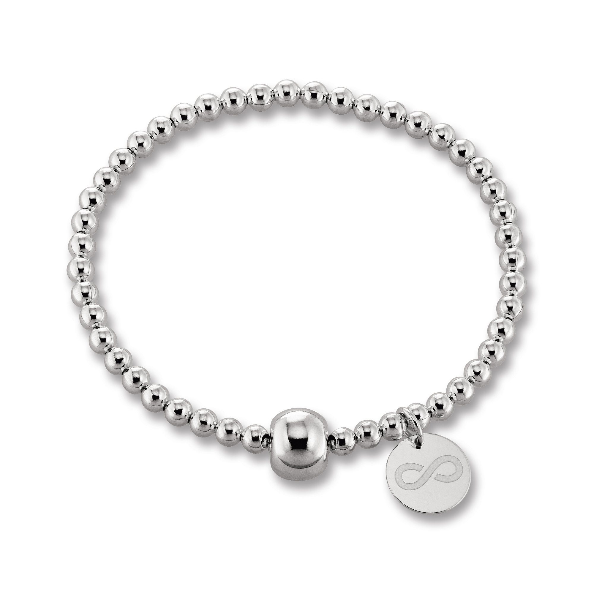ONE ELEMENT Silberarmband Armband aus 925 Silber Ø 54,0 mm mit Gummiband Ø, Damen  Silber Schmuck Kugelkette