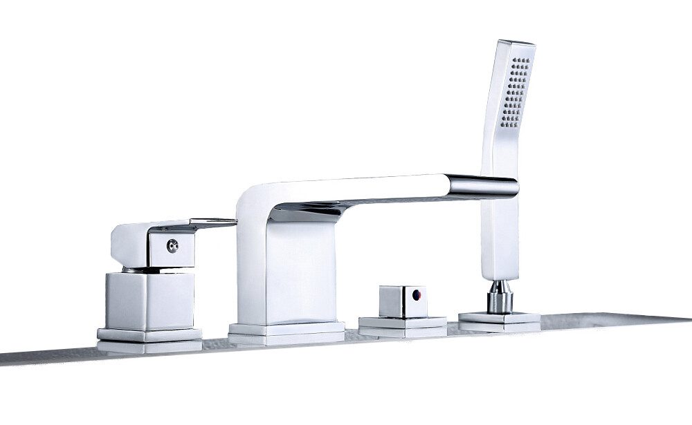 Bernstein Wannenarmatur 6080 Chrom 4-Loch Wannenrandarmatur Wasserfall inkl günstig online kaufen