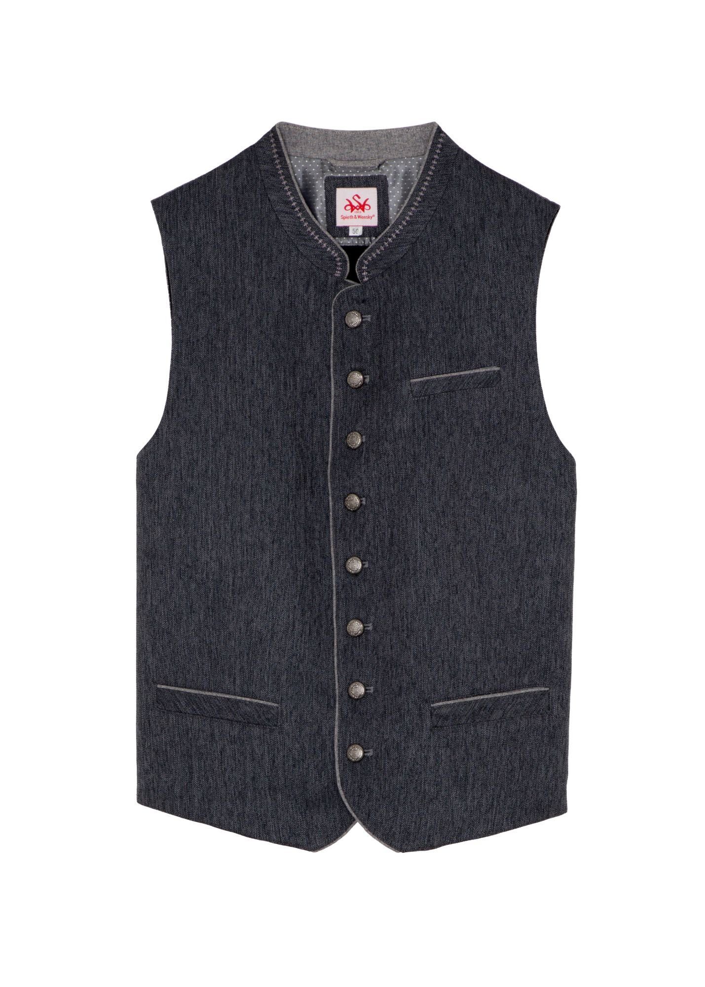 Spieth & Wensky Anzugweste Bodensee (1-tlg) mit trendigen Kontrastbesätzen günstig online kaufen