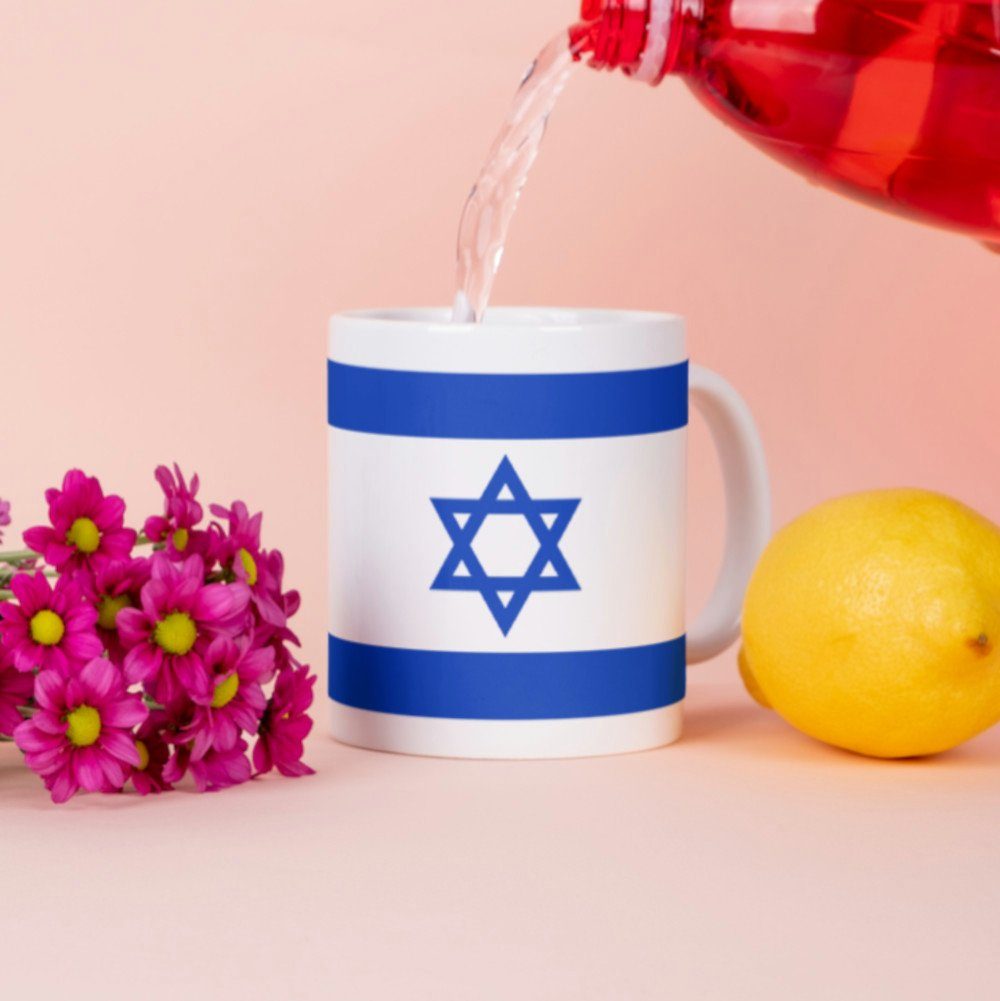 Tinisu Tasse Israel Kaffeetasse Kaffee Büro Tasse ISR Pot Flagge Becher Coffeecup