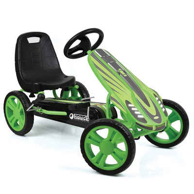hauck TOYS FOR KIDS Tretfahrzeug Speedster - Green, Pedal Gokart & Tretauto mit verstellbarem Schalensitz (4-8 Jahre)