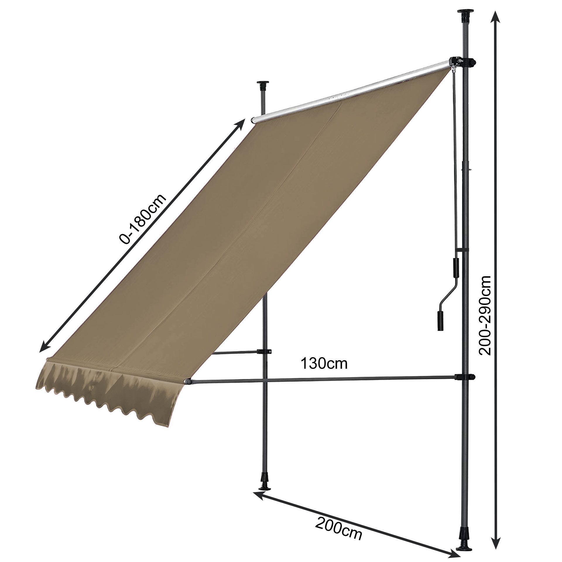 Quick Star Klemmmarkise Klemmmarkise 200x130cm Beige günstig online kaufen