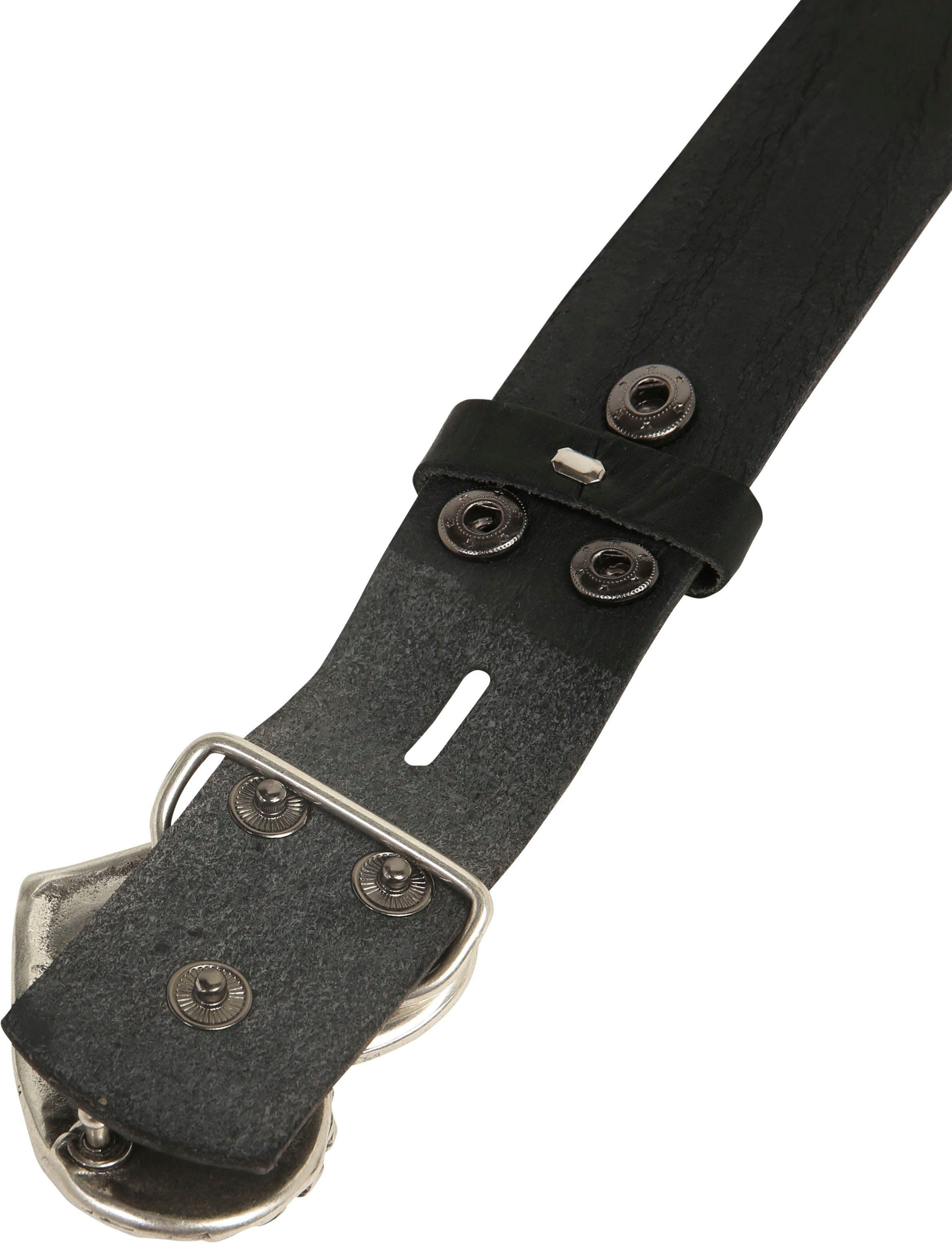 Rettungsring Gürtel Ledergürtel mit Koppelschließe im Herz-Design