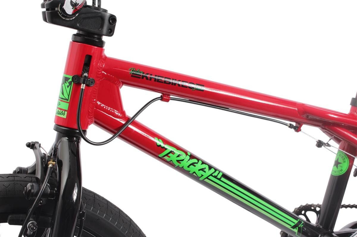 KHEbikes BMX-Rad KHE TRICKY AL 20", 10,9 kg, Aluminiumrahmen, 360° Rotor, U-Bremsen, 1 Gang