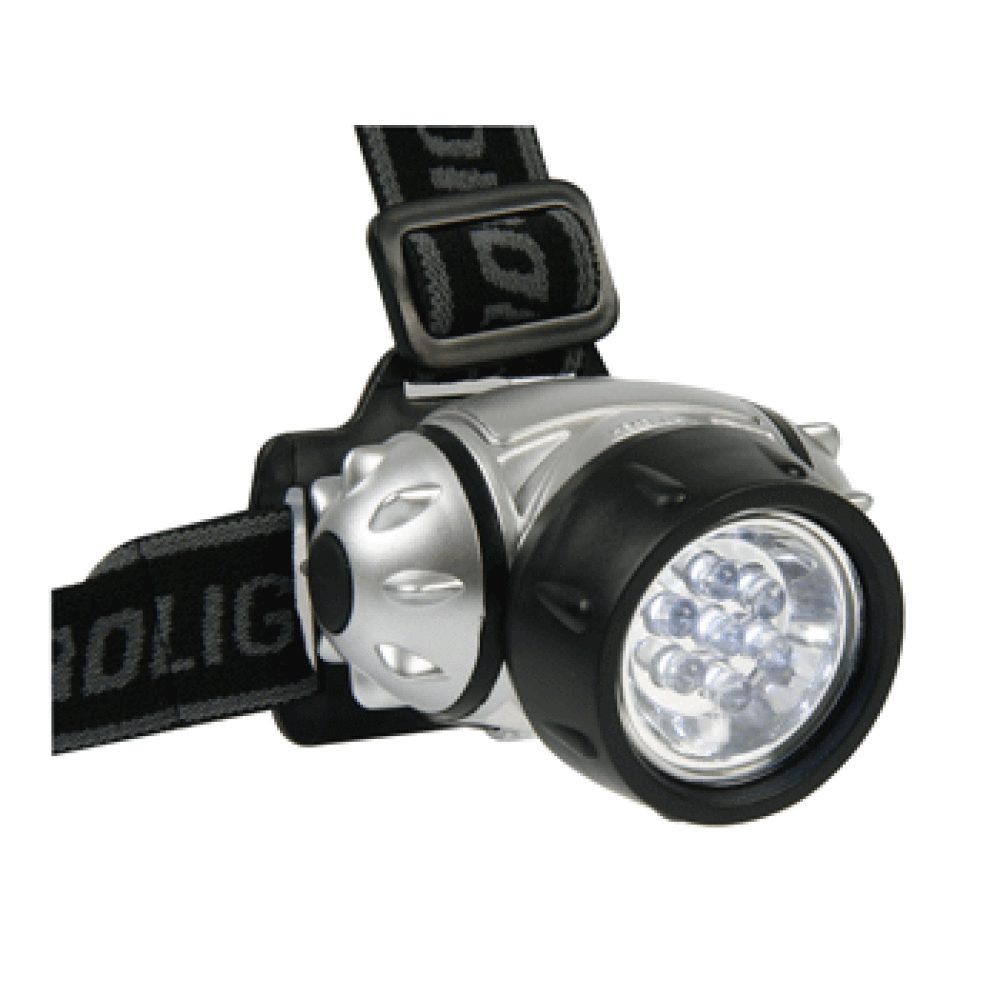 PEREL LED Stirnlampe Regelbare Kopflampe mit 7 weißen LEDs. (1-St)