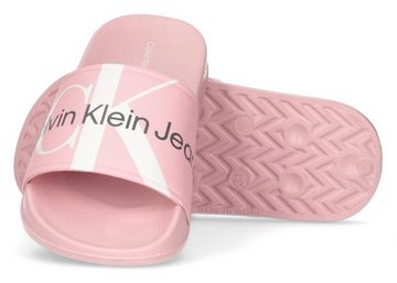 Calvin Klein Jeans LOGO POOL SLIDE Badesandale, Sommerschuh, Schlappen, Badeschuh, Poolslides in modischer Optik