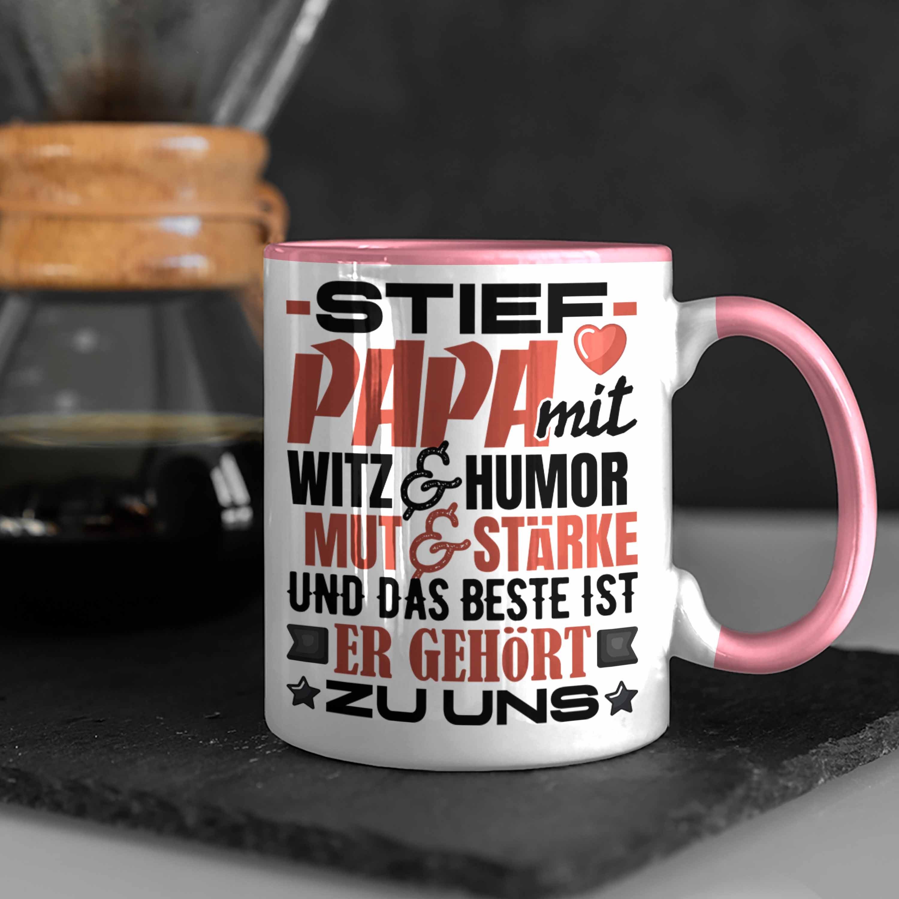 Kindern von Tasse Stiefvater Stiefvater Spruch Trendation Kinder Er Rosa Geschenk an Tasse