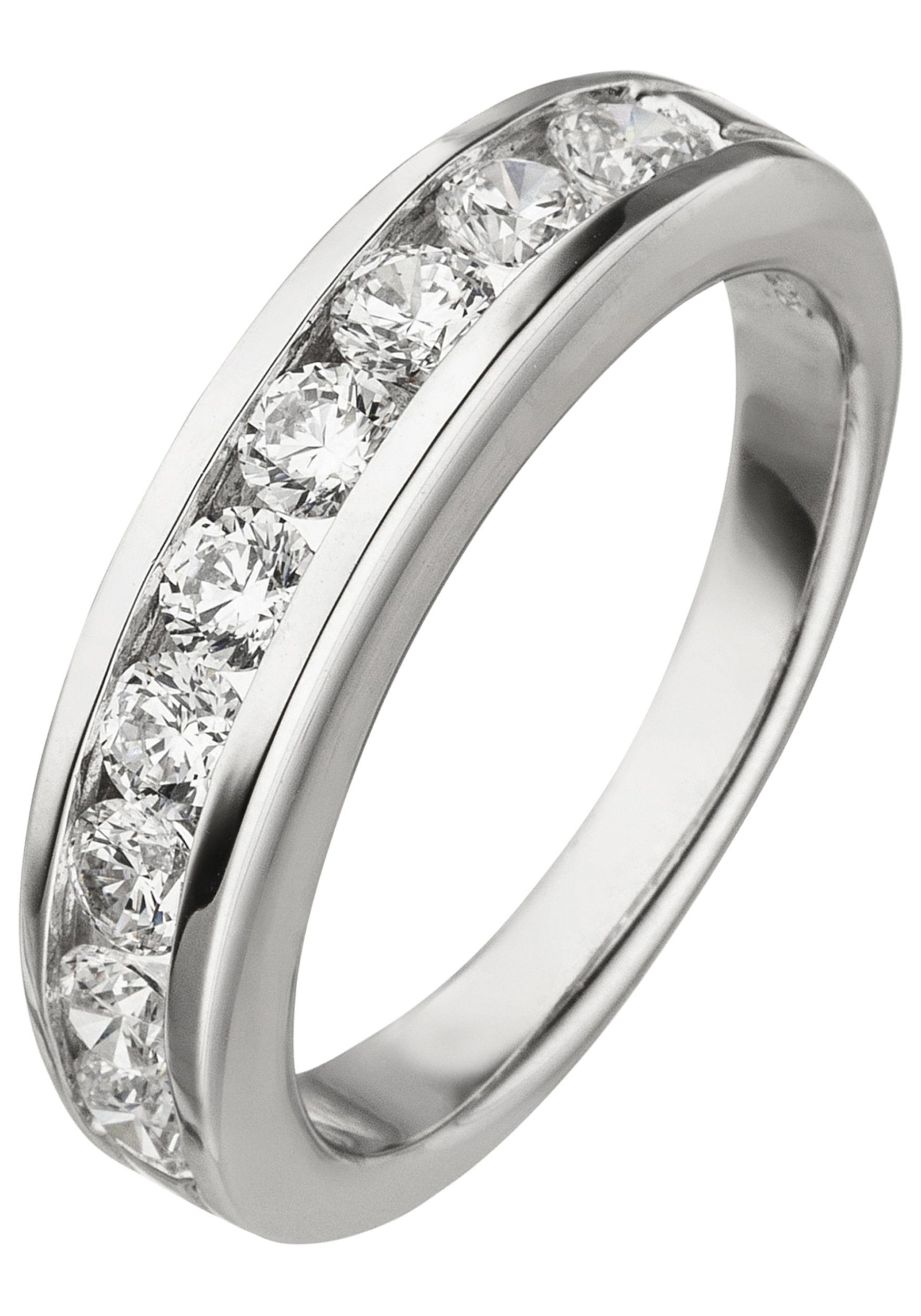 JOBO Silberring, 925 Silber mit 9 Zirkonia