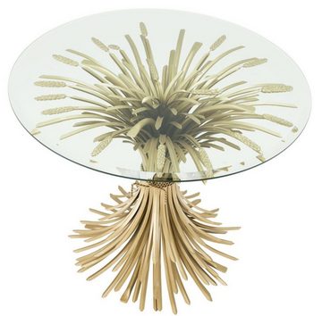 Casa Padrino Beistelltisch Luxus Beistelltisch Antik Gold Ø 90 x H. 70 cm - Runder Designer Beistelltisch mit abgeschrägter Tischplatte