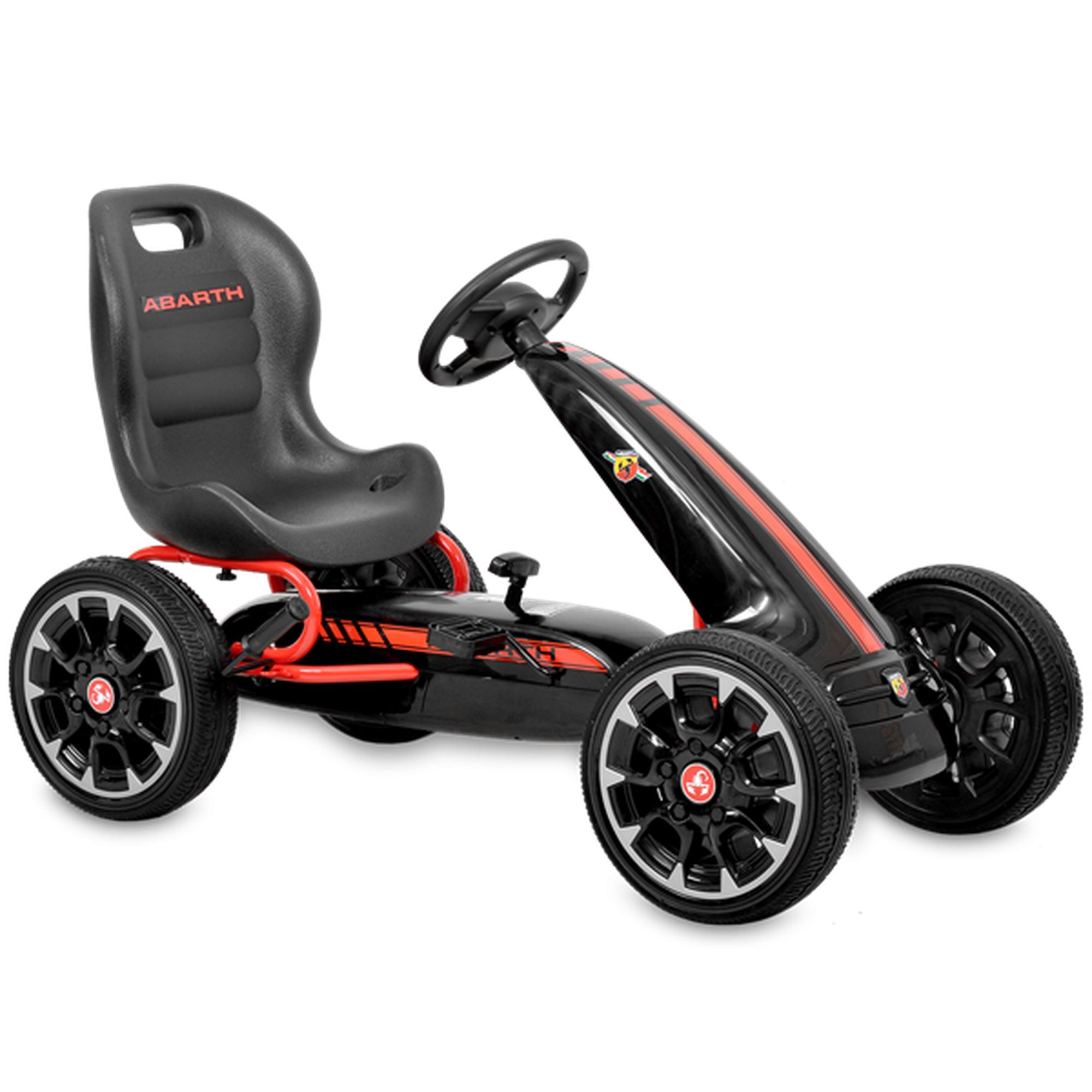 Hecht Go-Kart verstellbarer Schalensitz Handbremshebel bis 25kg, Gummireifen, Vorwärts- & Rückwärtsfahren, Kettenantrieb