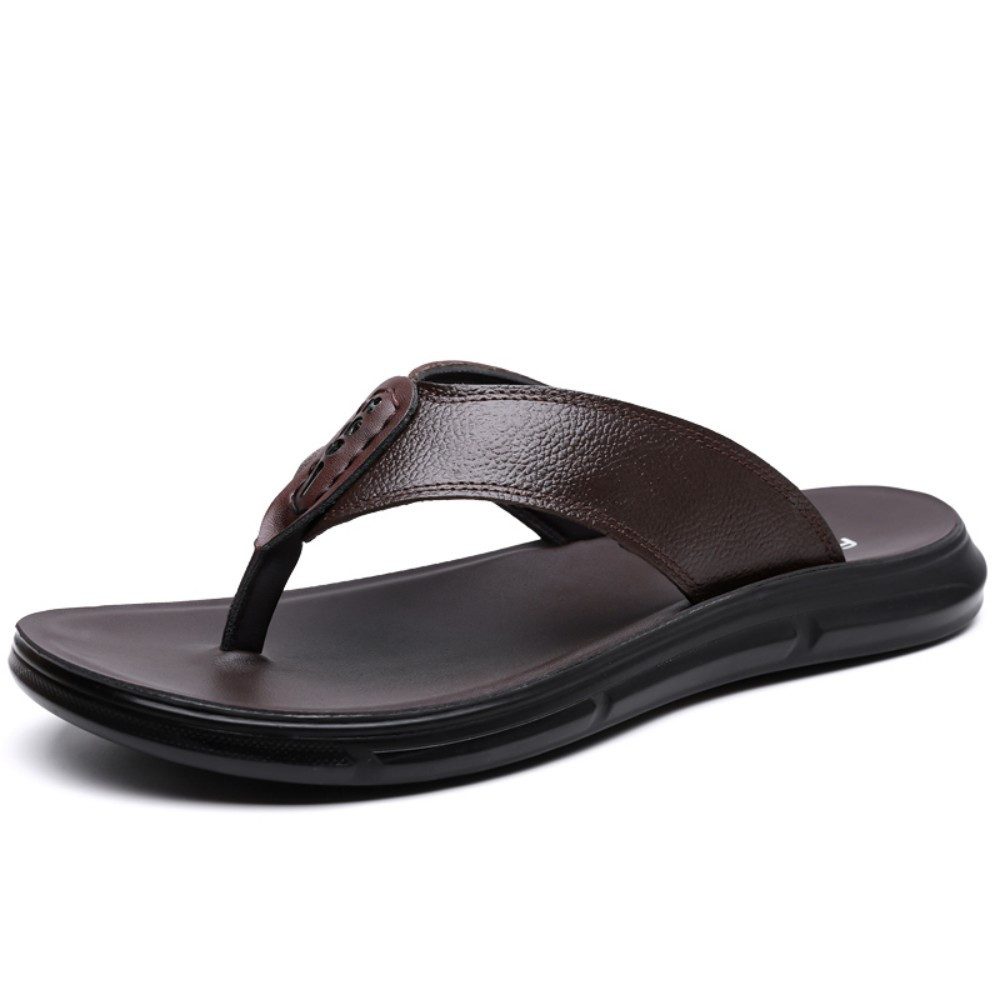 HUSK'SWARE Badepantolette (Herren Flip-Flops aus echtem Leder – Komfortabel günstig online kaufen