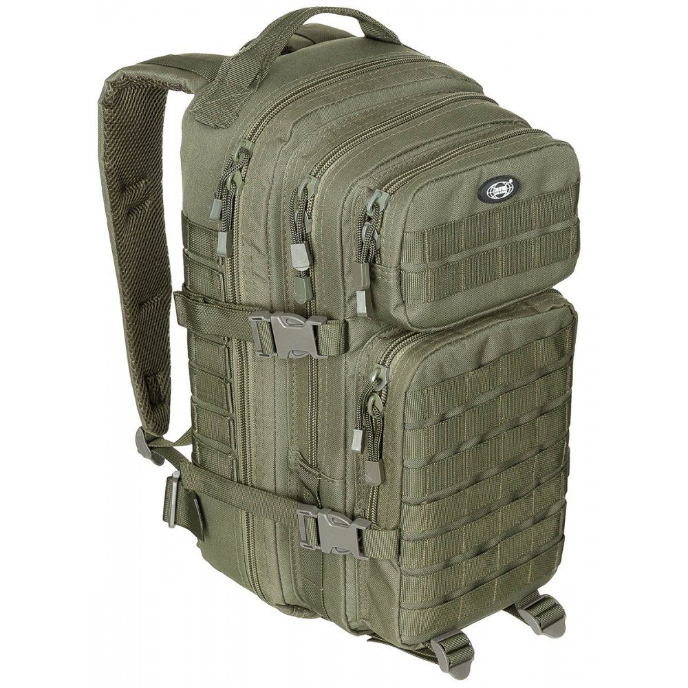 (Packung) Rucksack, oliv US I, MFH Assault Wanderrucksack