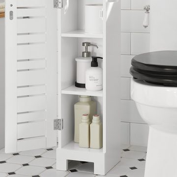 SoBuy Toilettenpapierhalter BZR85, Freistehend Toilettenschrank Badregal Badschrank Seitenschrank
