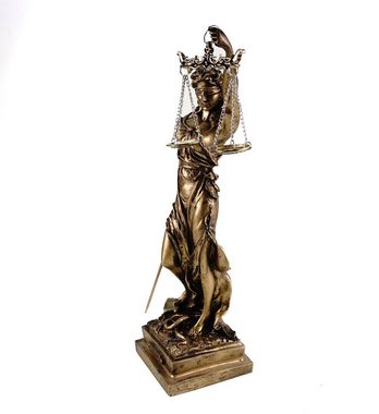 Kremers Schatzkiste Dekofigur XL Dekofigur Justitia Göttin der Gerechtigkeit 32cm Figur goldfarben
