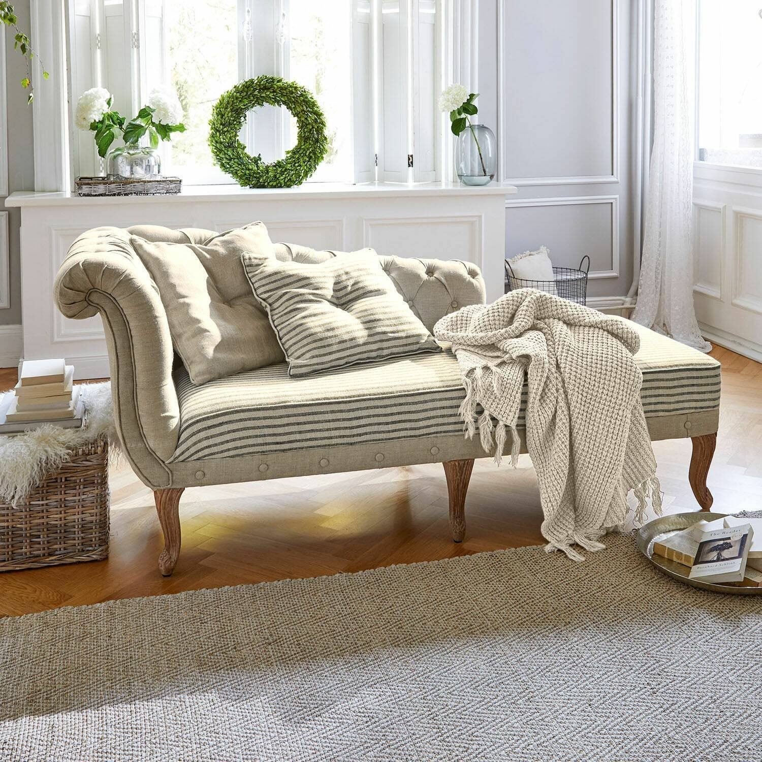 Mirabeau Sofa Chaiselongue Viviani beige/grau
