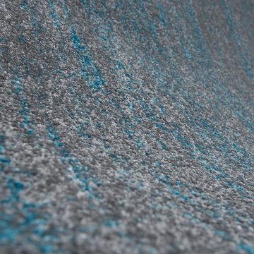 Teppich Teppich Türkis Grau Kurzflor Meliert Farbecht Puristisch, Vimoda, Rechteckig