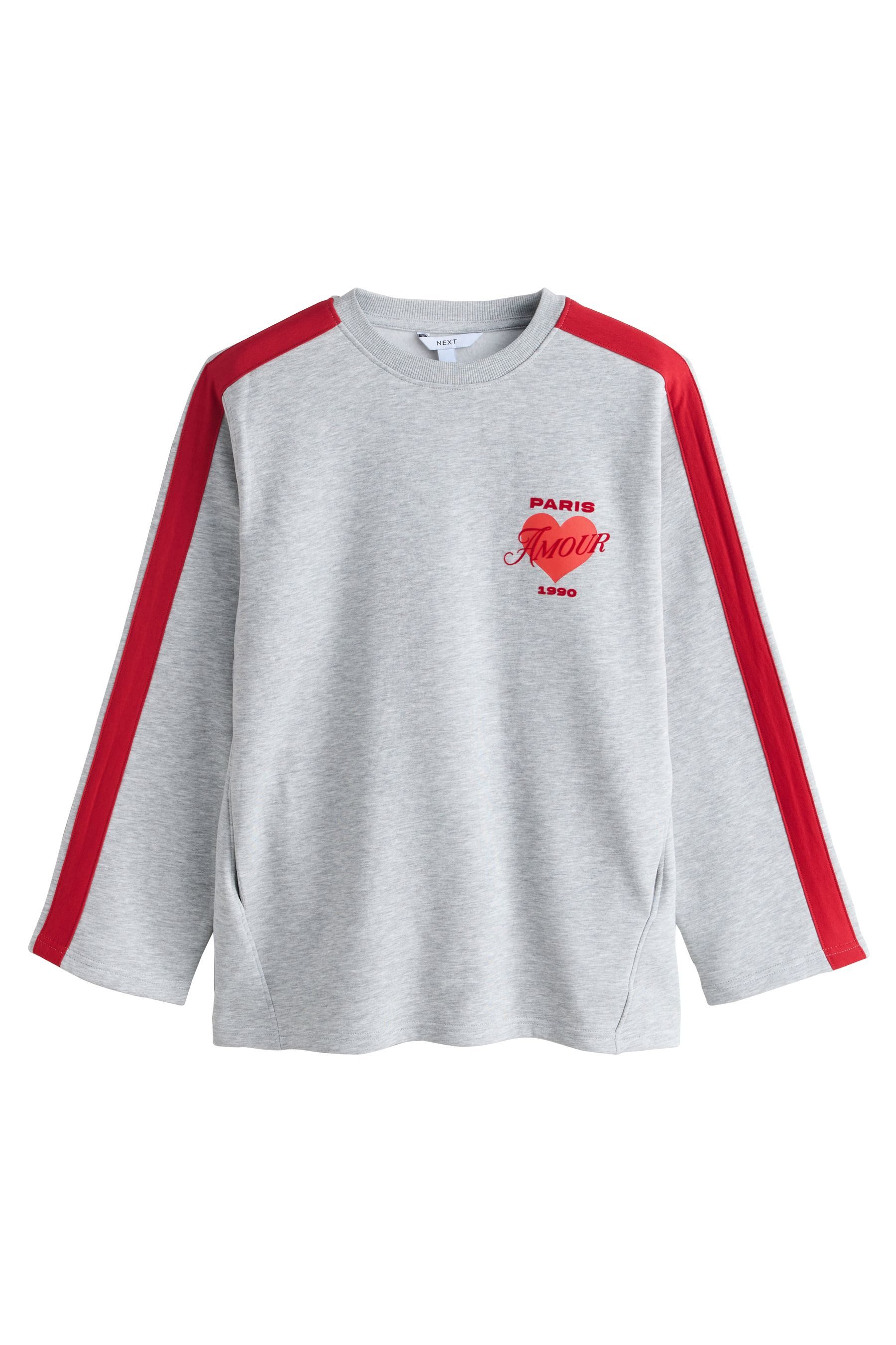 Next Sweater Sweatshirt mit Grafik und Herzmotiv, Paris (1-tlg)