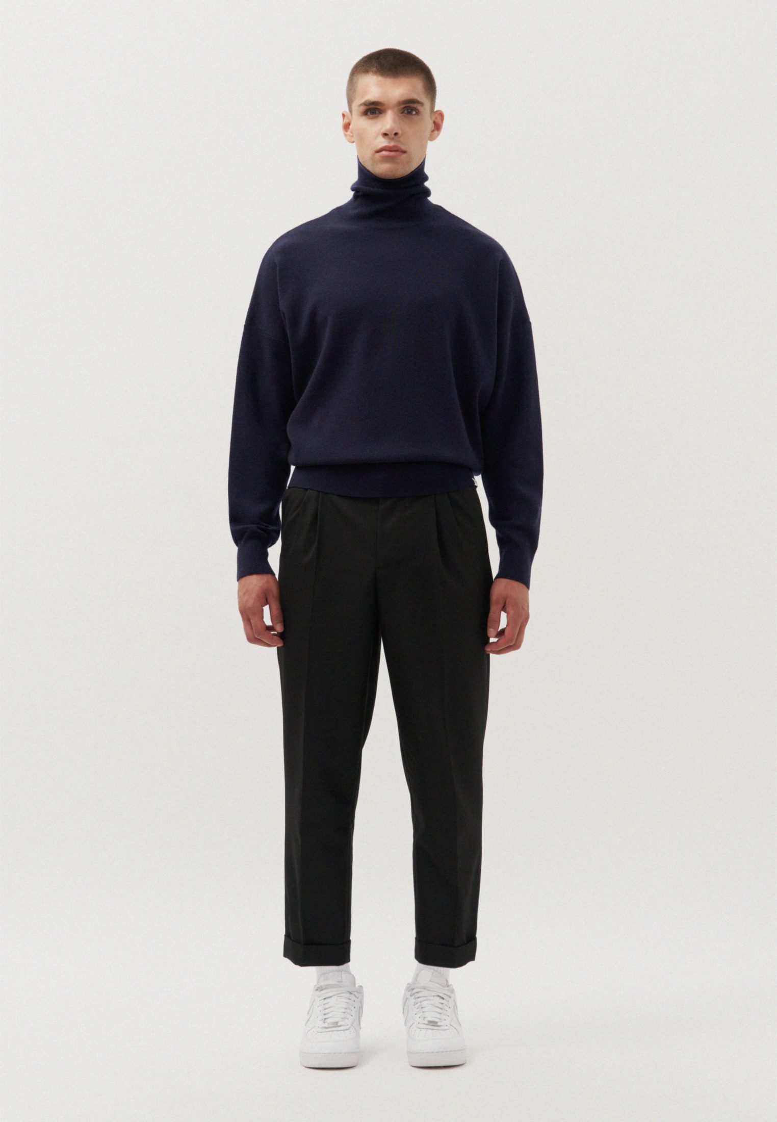 studio seidensticker Strickpullover Studio Langarm Stehkragen Uni